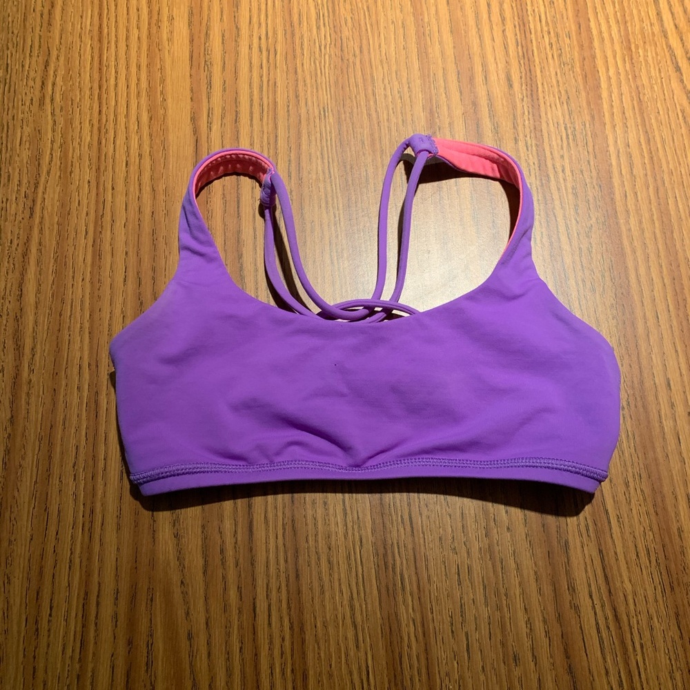 ivivva purple sports bra kids size 10